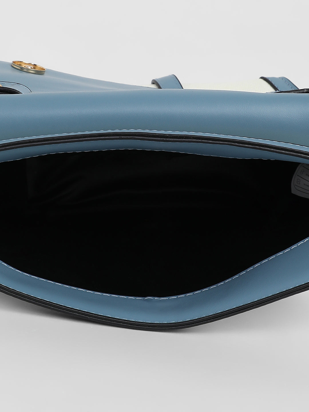 The Roma Canvas Hand Bag - Steel Blue & Cloud White