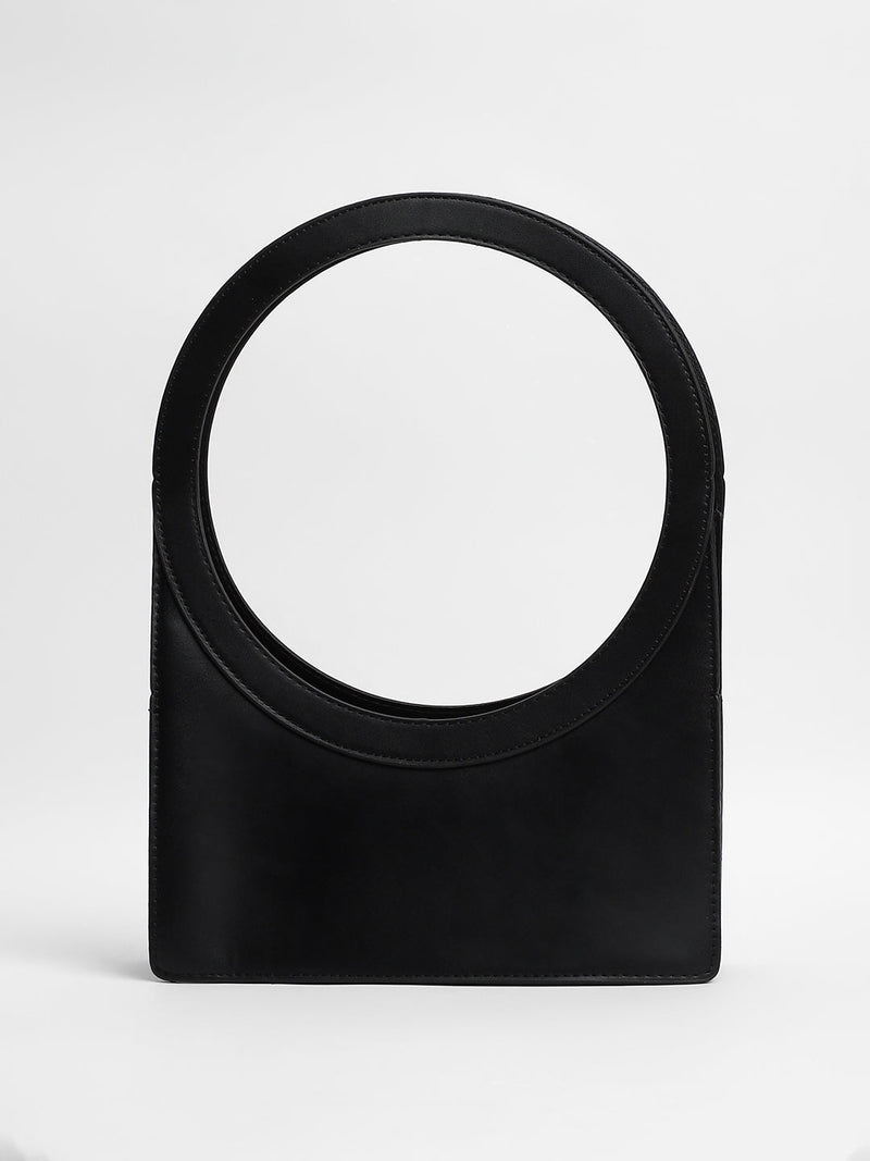 The Aureola Shoulder Bag - Onyx Black & Ivory White