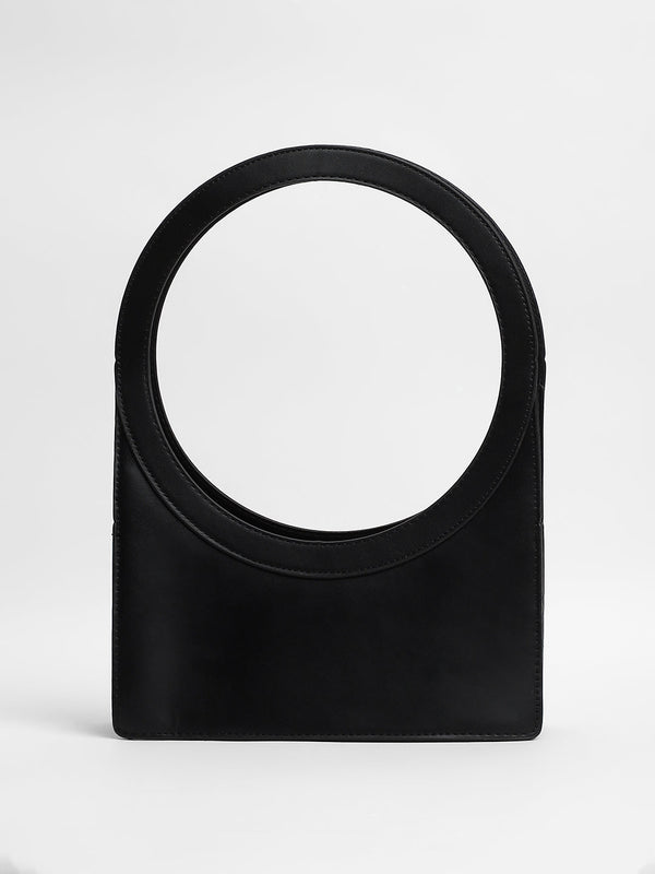 The Aureola Shoulder Bag - Onyx Black & Ivory White