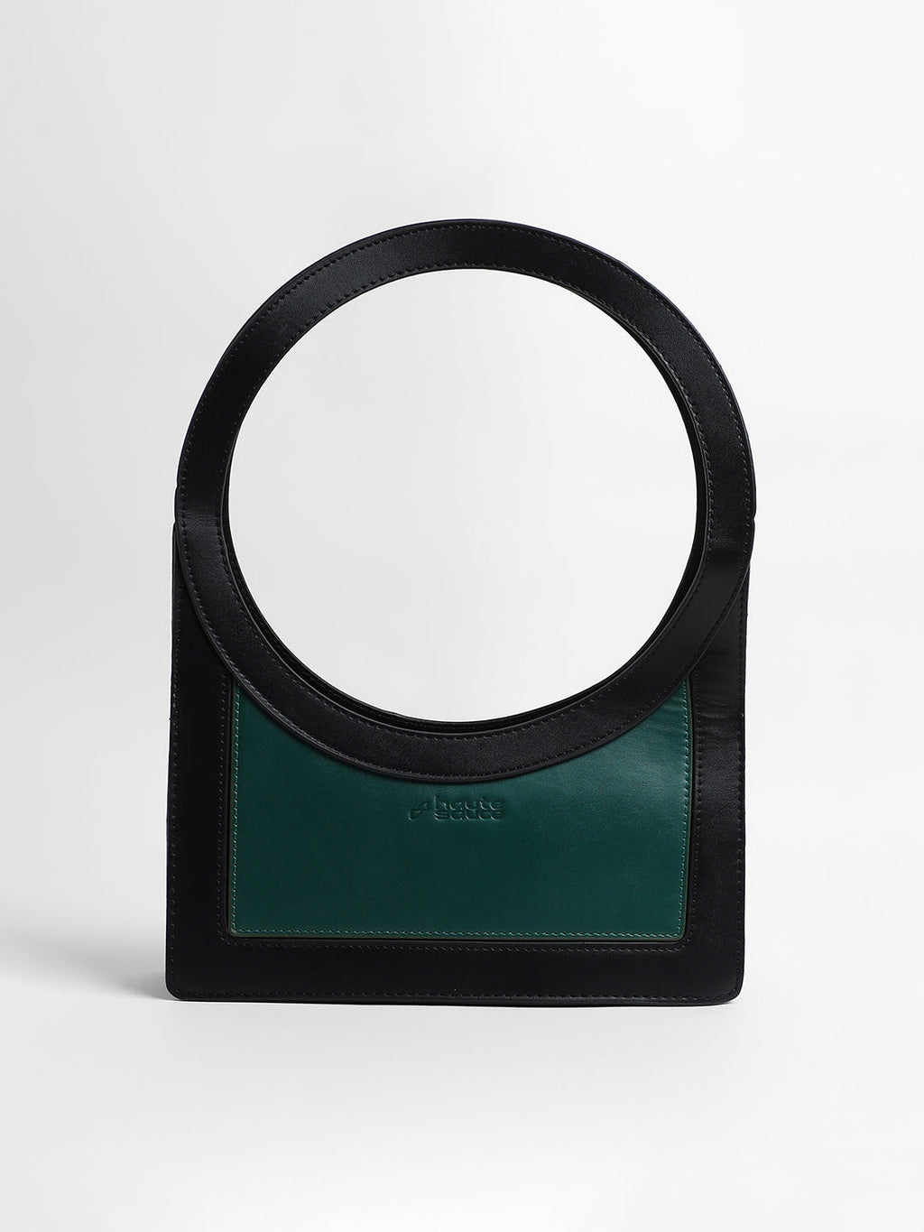 The Aureola Shoulder Bag - Emerald Green:Onyx Black