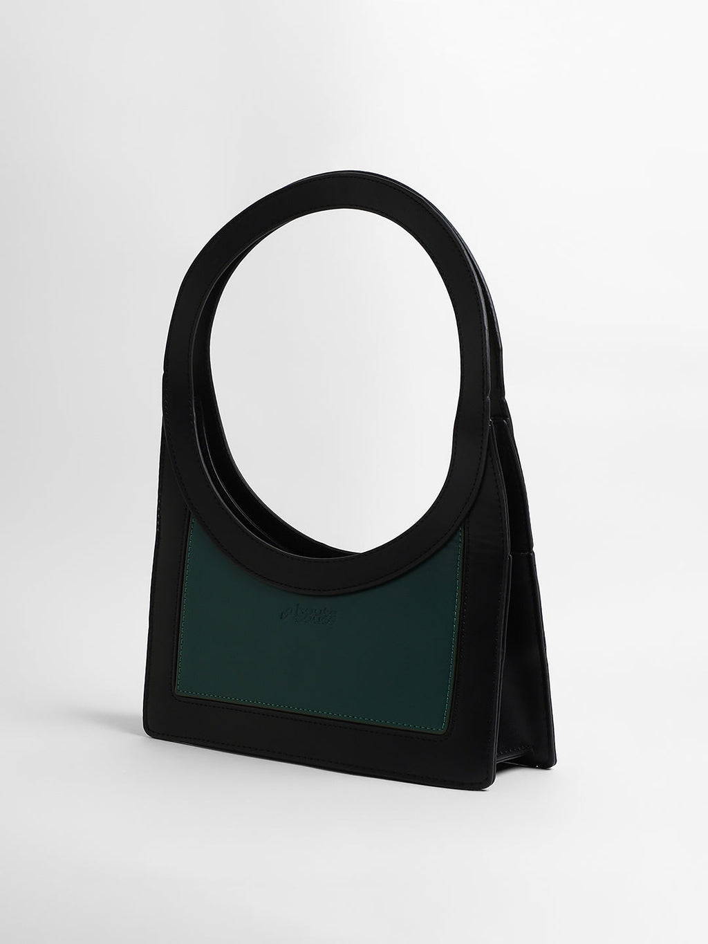 The Aureola Shoulder Bag - Emerald Green:Onyx Black