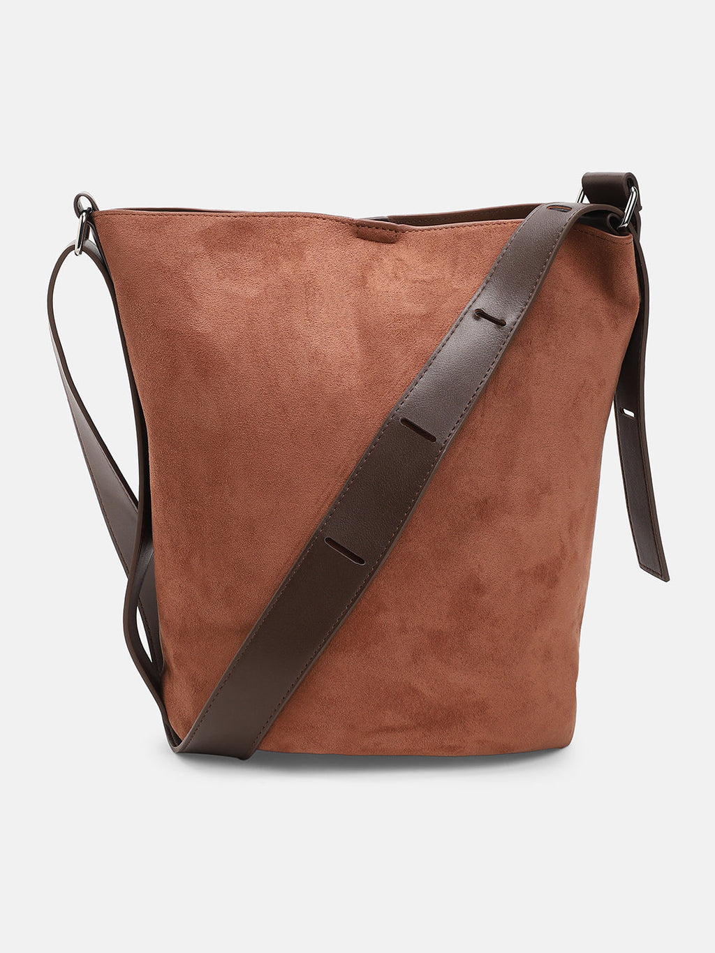 The Bucket Tote Bag With Pouch - Russet Brown