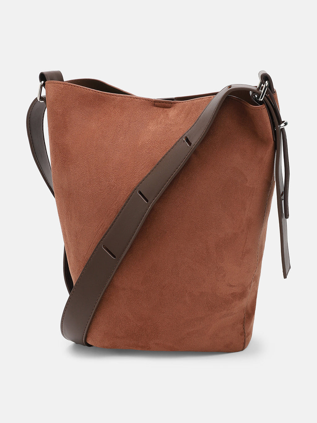 The Bucket Tote Bag With Pouch - Russet Brown