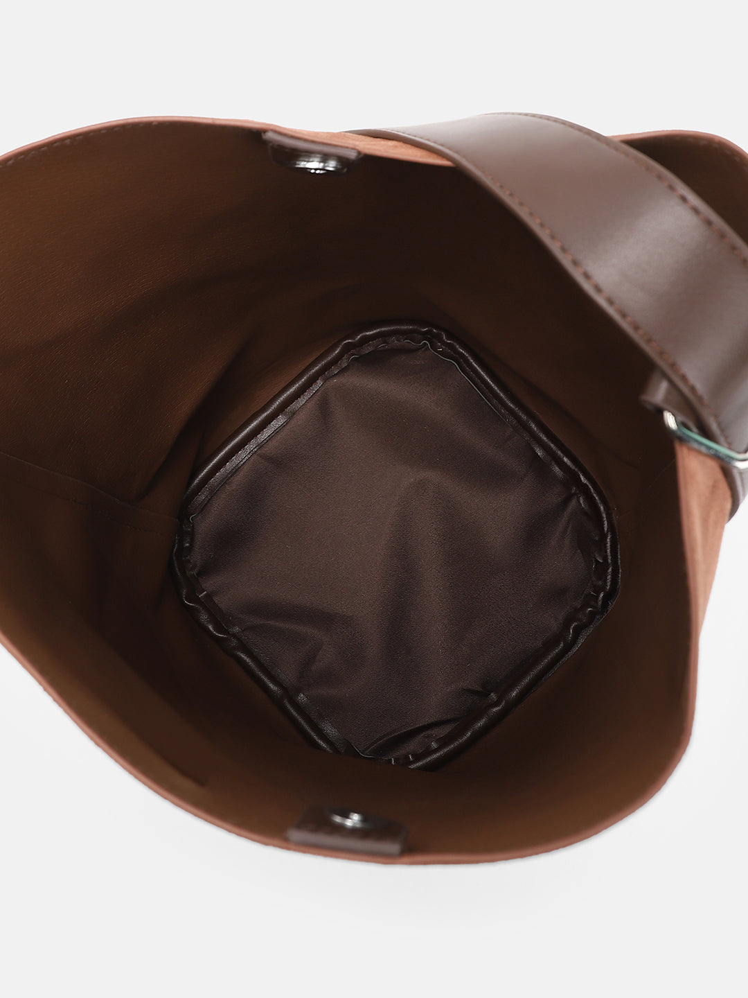 The Bucket Tote Bag With Pouch - Russet Brown