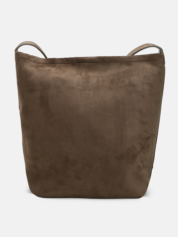 The Bucket Tote Bag With Pouch - Coffee Brown