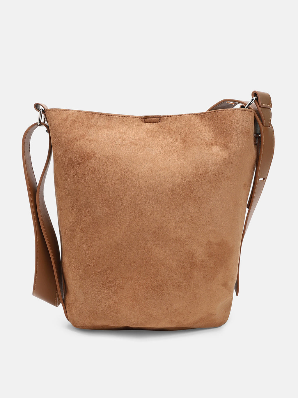 The Bucket Tote Bag With Pouch - Tan Brown