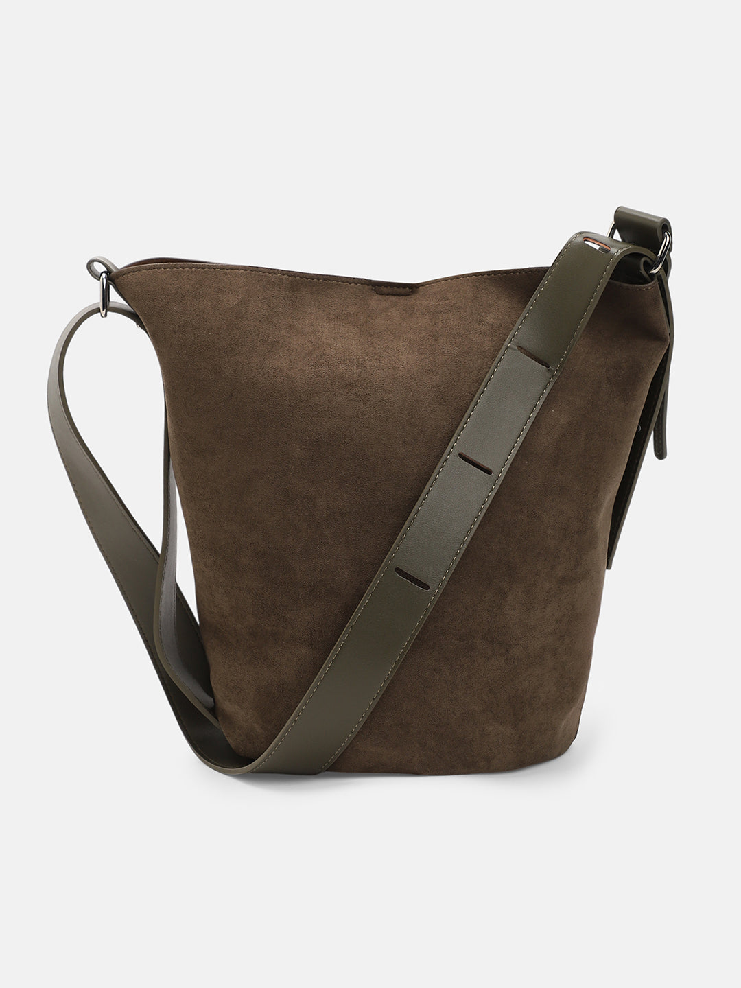 The Bucket Tote Bag With Pouch - Seaweed Green