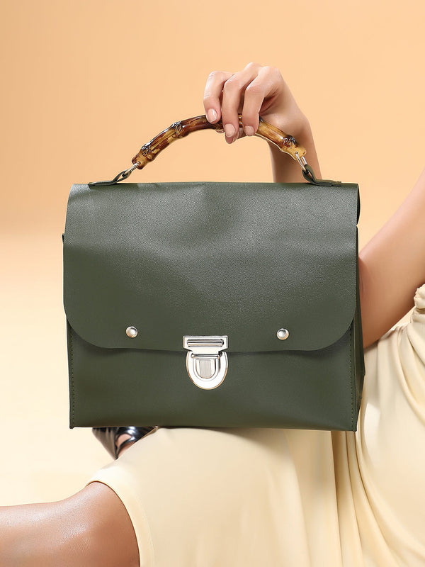 The Médecin Hand Bag - Seaweed Green