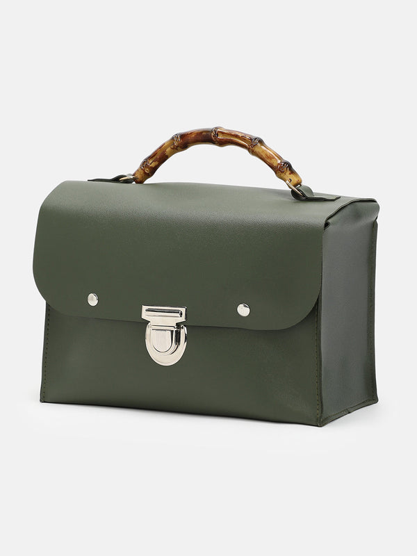 The Médecin Hand Bag - Seaweed Green