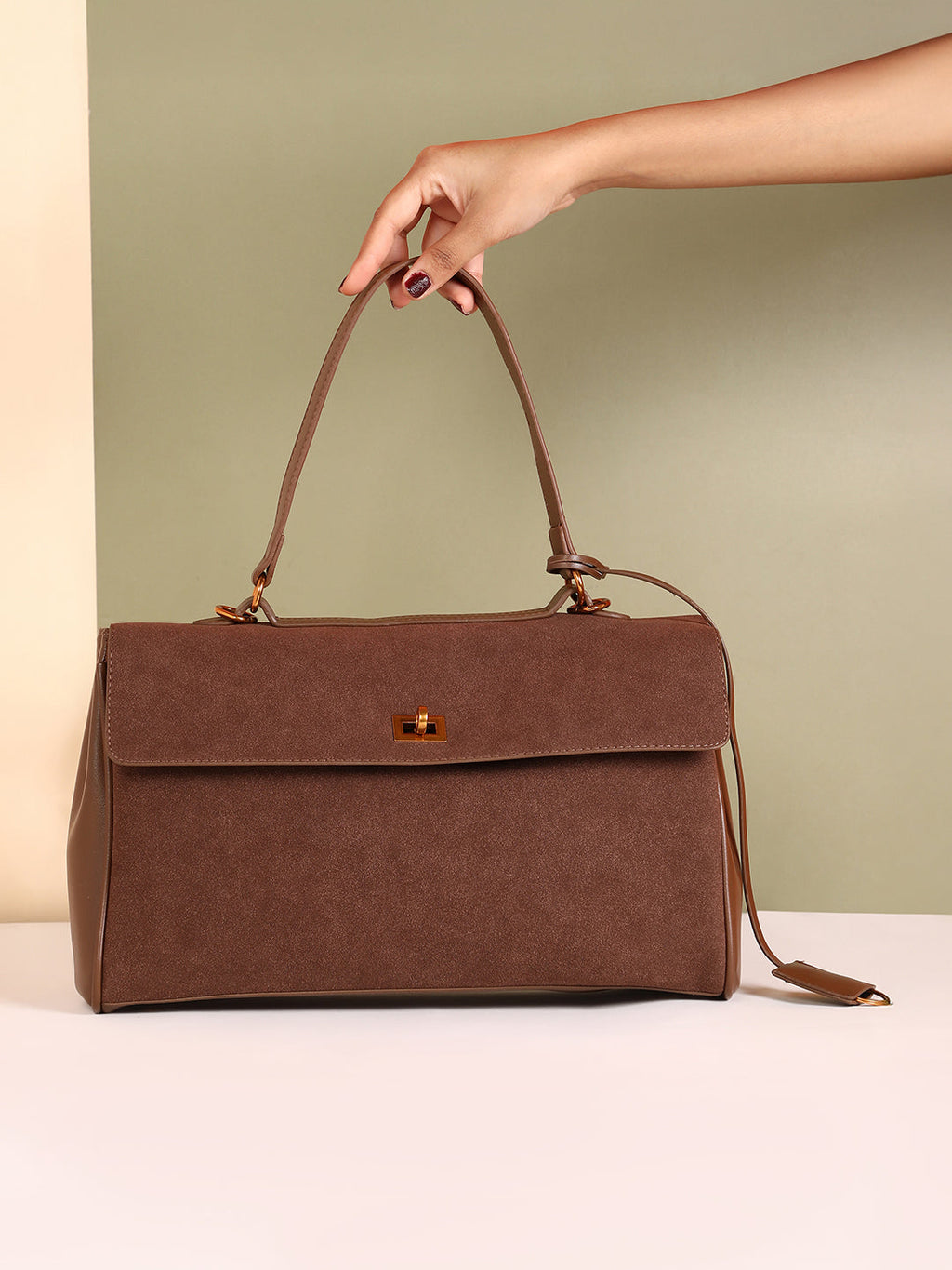 The Lume Satchel Bag - Chocolate Brown