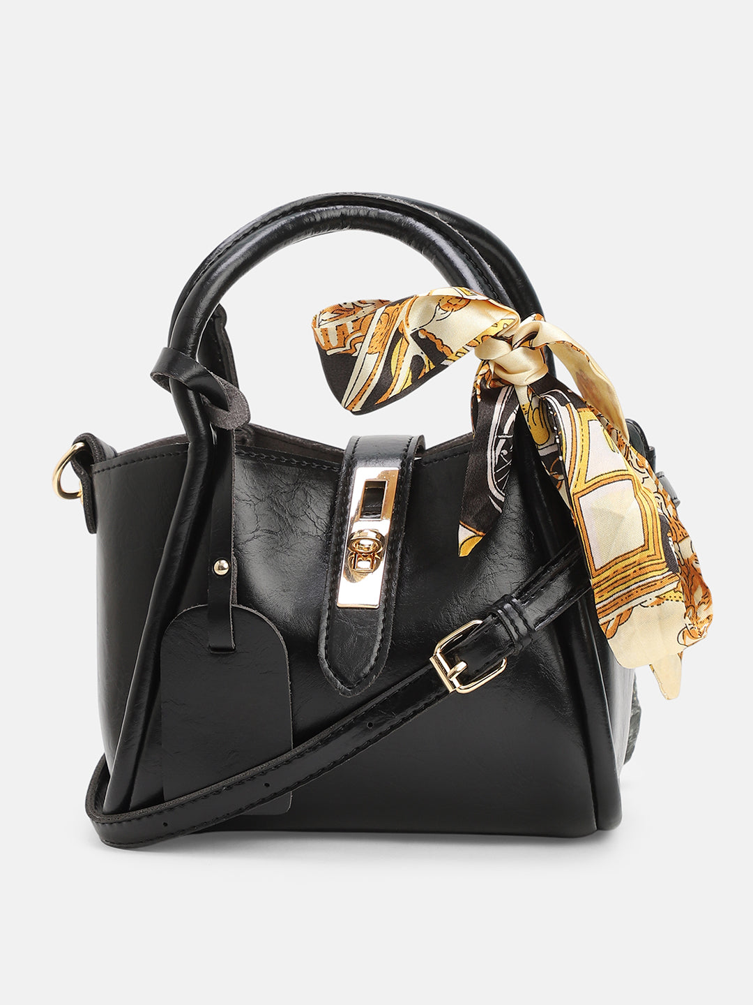 The Galleria Hand Bag With Pouch - Onyx Black