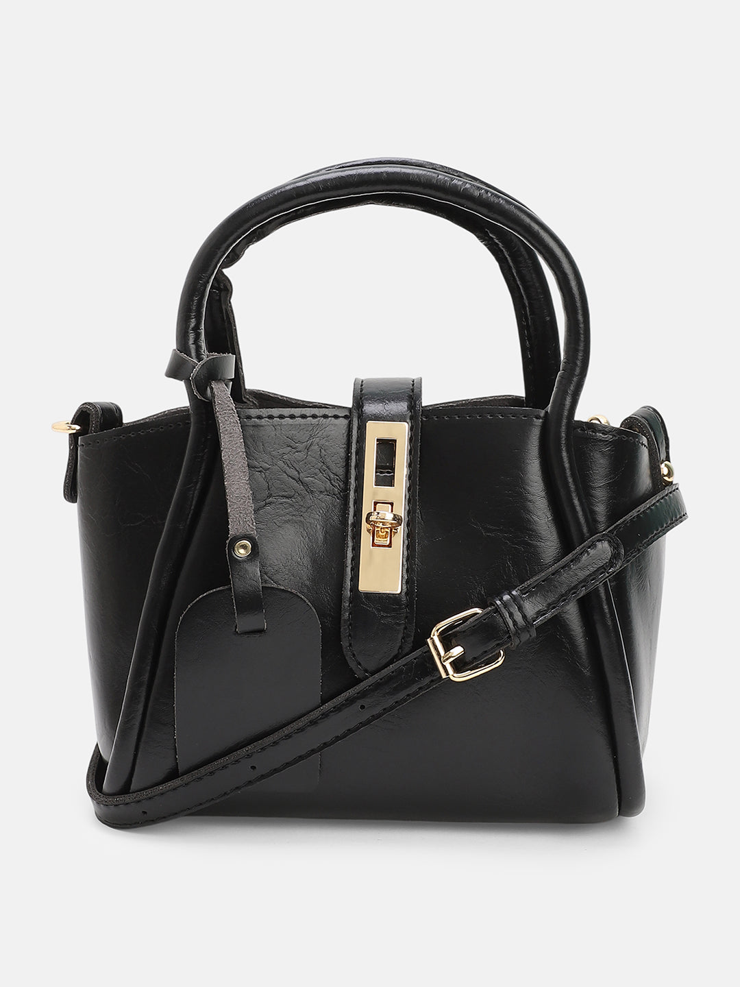 The Galleria Hand Bag With Pouch - Onyx Black