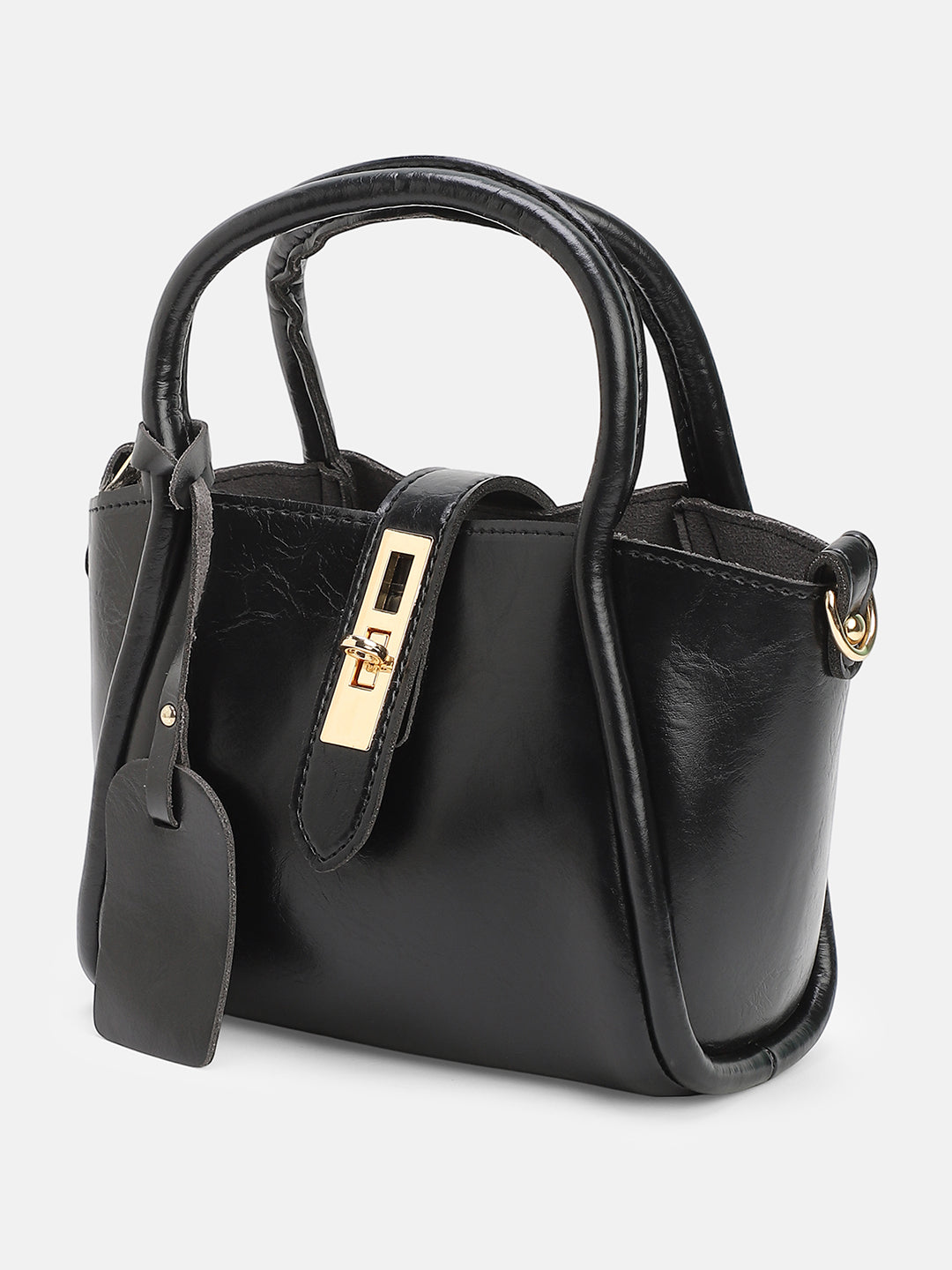 The Galleria Hand Bag With Pouch - Onyx Black