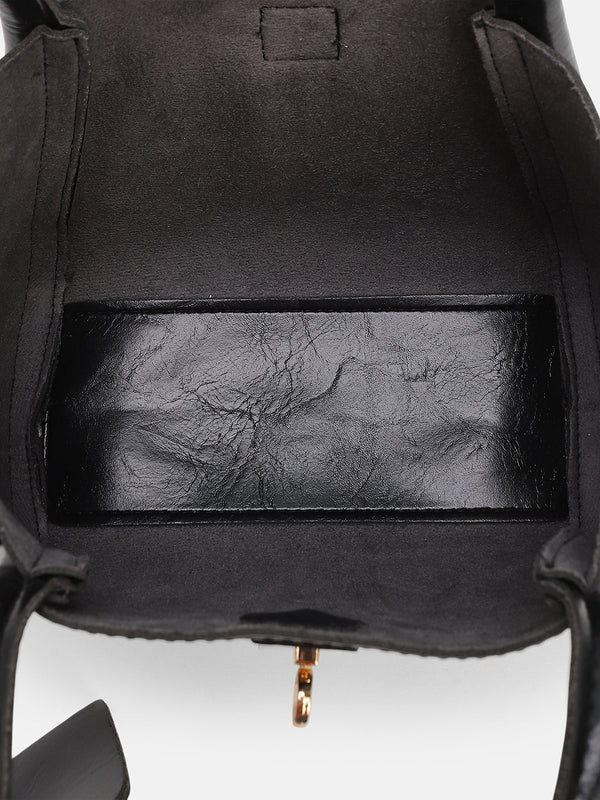 The Galleria Hand Bag With Pouch - Onyx Black