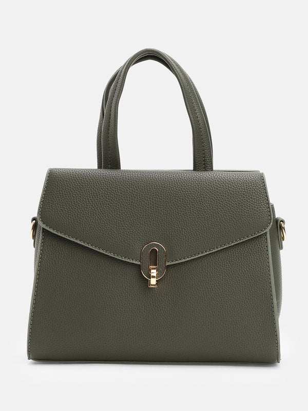 The Auraté Hand Bag - Seaweed Green