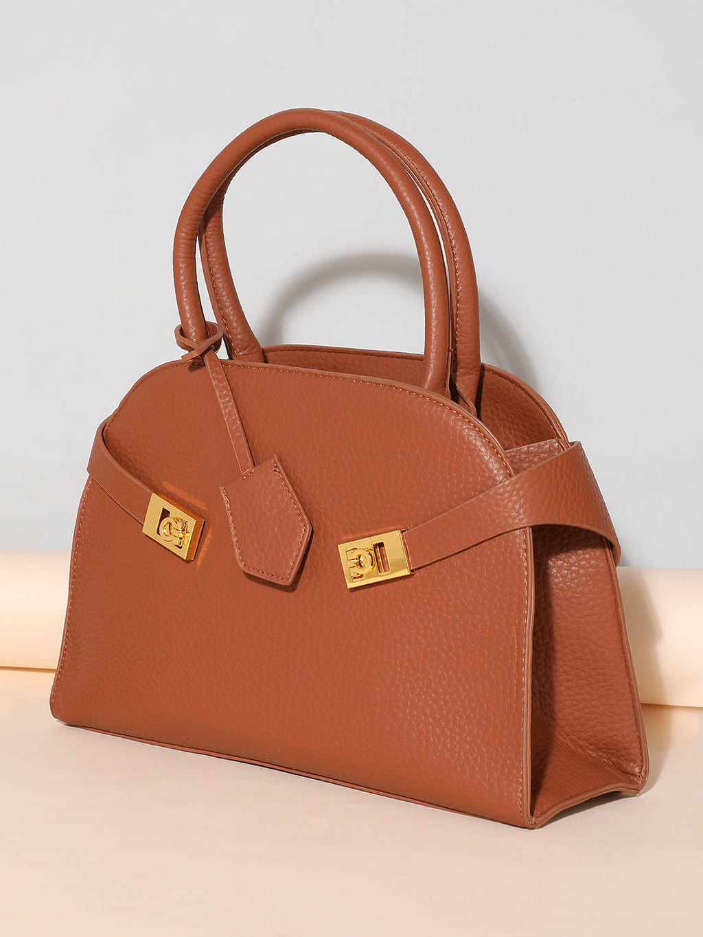 The Large Meridian Hand Bag - Russet Brown