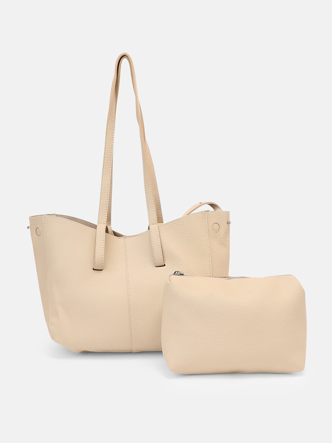The Medium Illumé Tote Bag With Pouch - Saltbox Beige