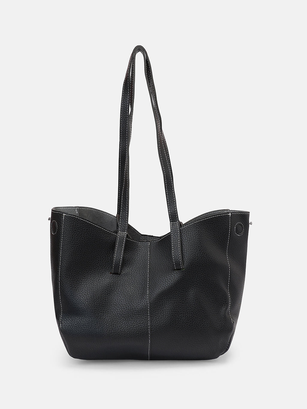 The Medium Illumé Tote Bag With Pouch - Onyx Black