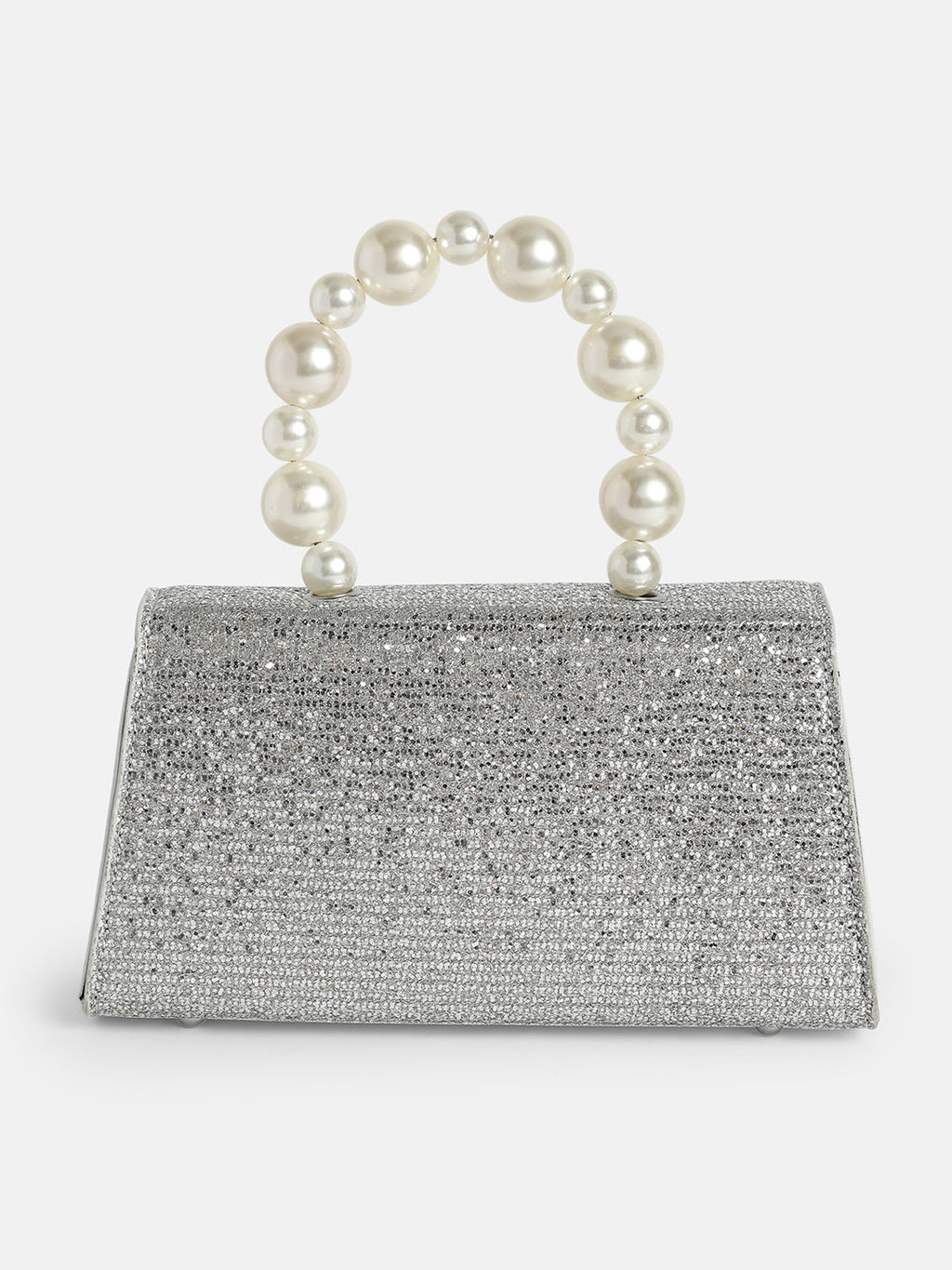 The Iri Noire Hand Bag - Metallic Silver