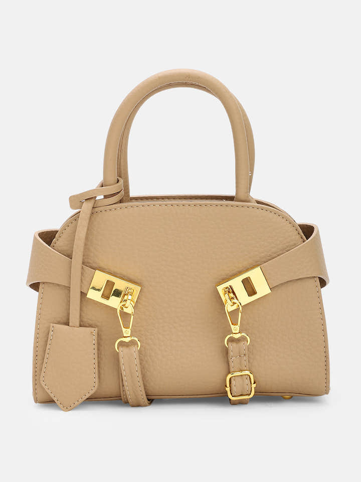 The Small Meridian Hand Bag - Ash Beige