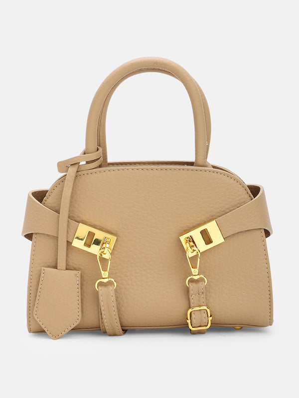 The Small Meridian Hand Bag - Ash Beige