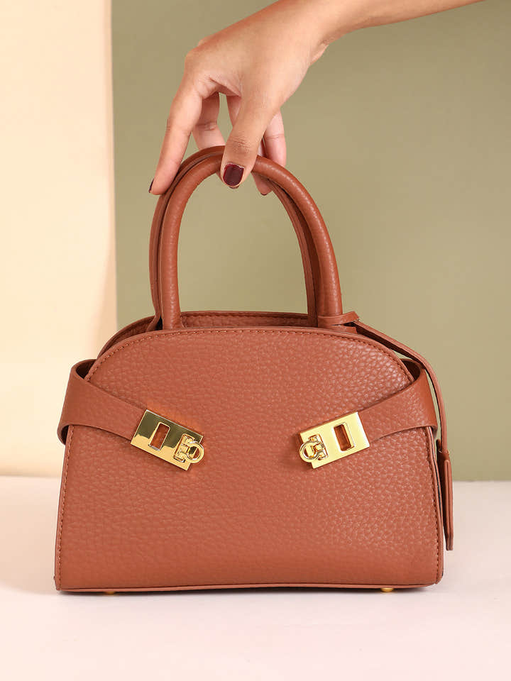 The Small Meridian Hand Bag - Russet Brown