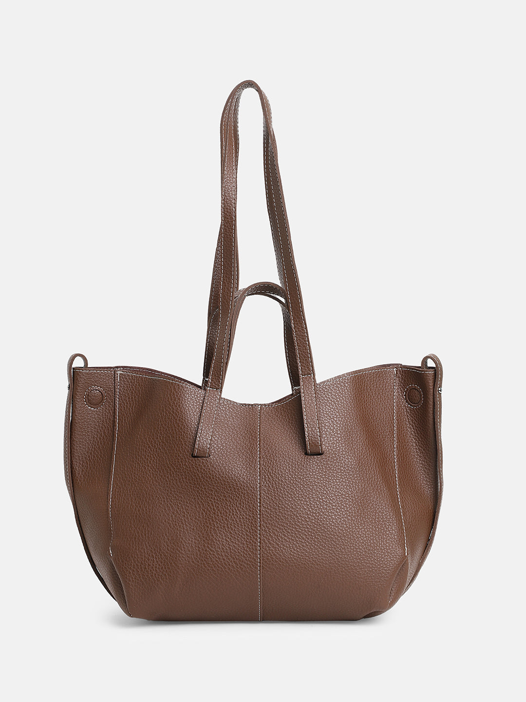 The Medium Illumé Tote Bag With Pouch - Chocolate Brown