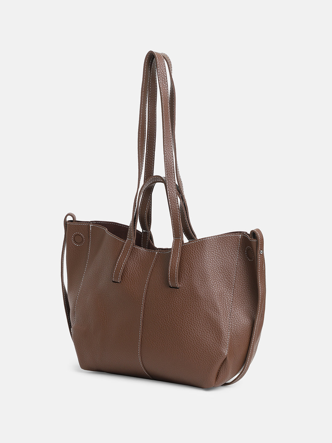 The Medium Illumé Tote Bag With Pouch - Chocolate Brown
