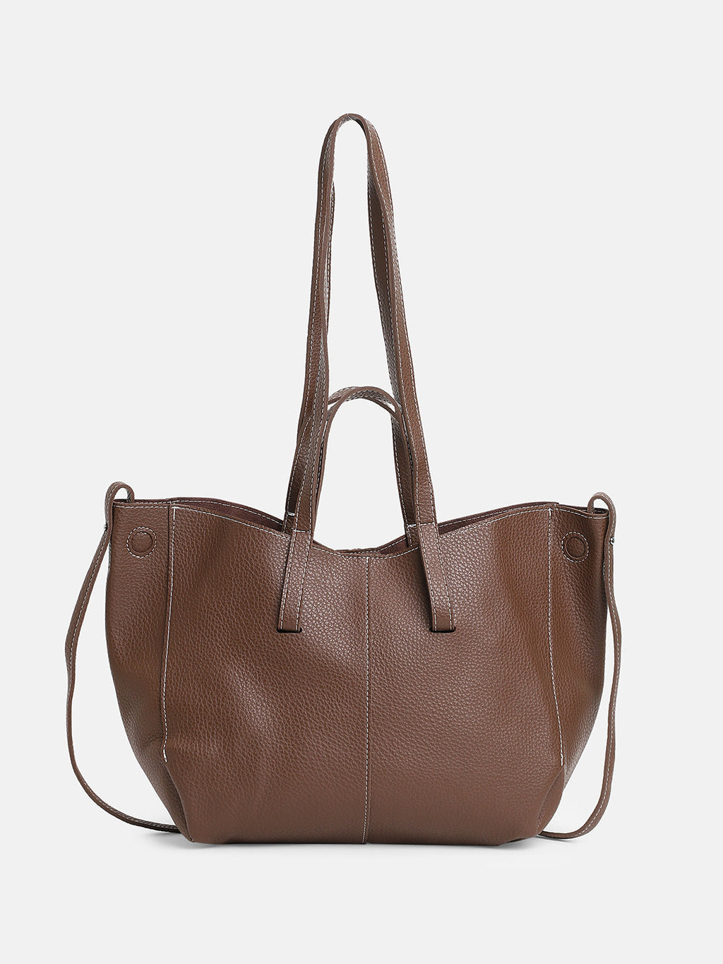 The Medium Illumé Tote Bag With Pouch - Chocolate Brown