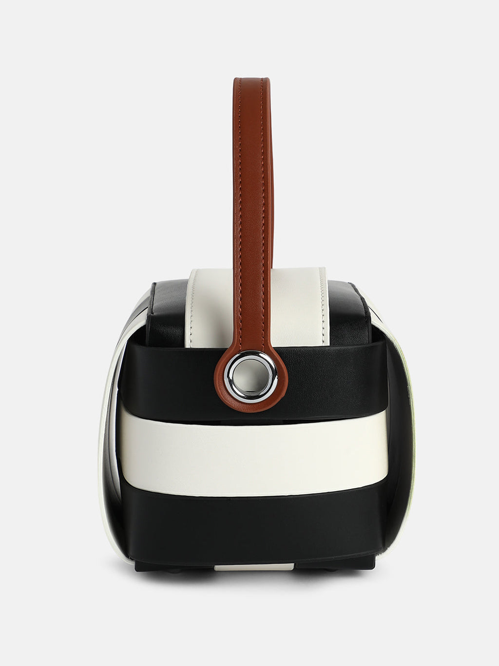 The Panel Verva Hand Bag - Obsidian Black:Ivory White