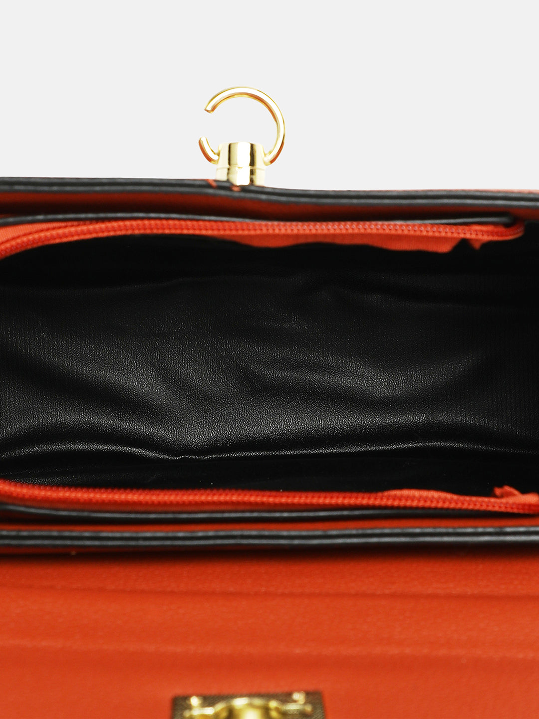 The Curatus Satchel Bag With Pouch - Terracotta Brown & Khaki Beige