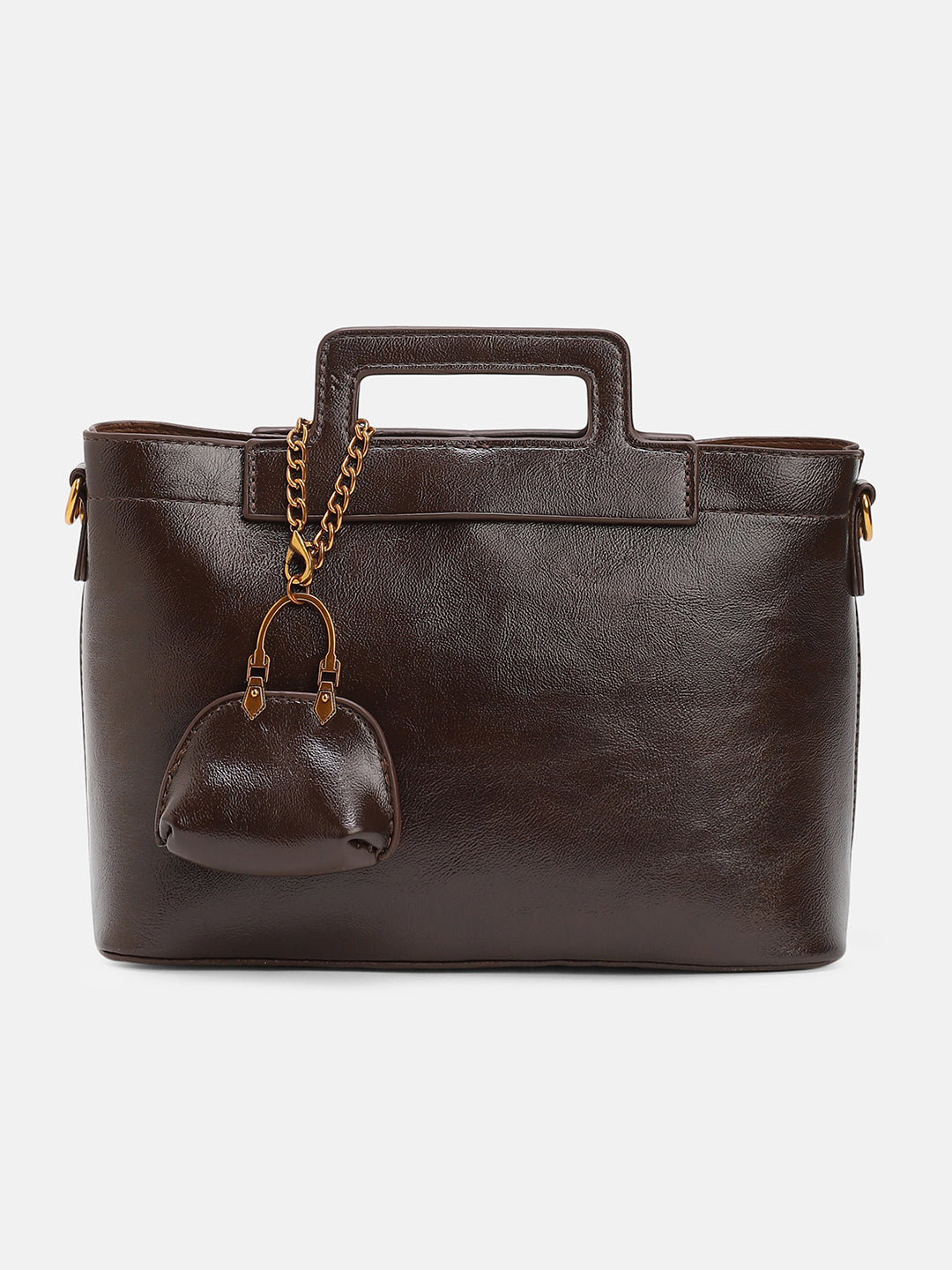 The Madame Hand Bag With Pouch - Coffee Brown