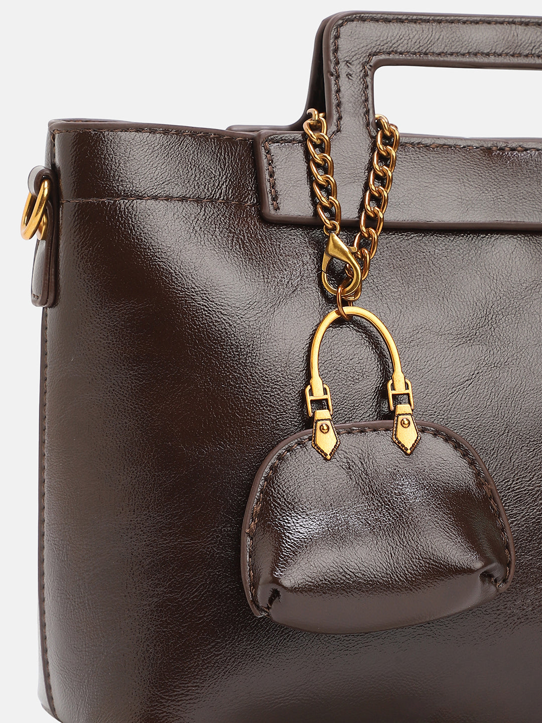The Madame Hand Bag With Pouch - Coffee Brown