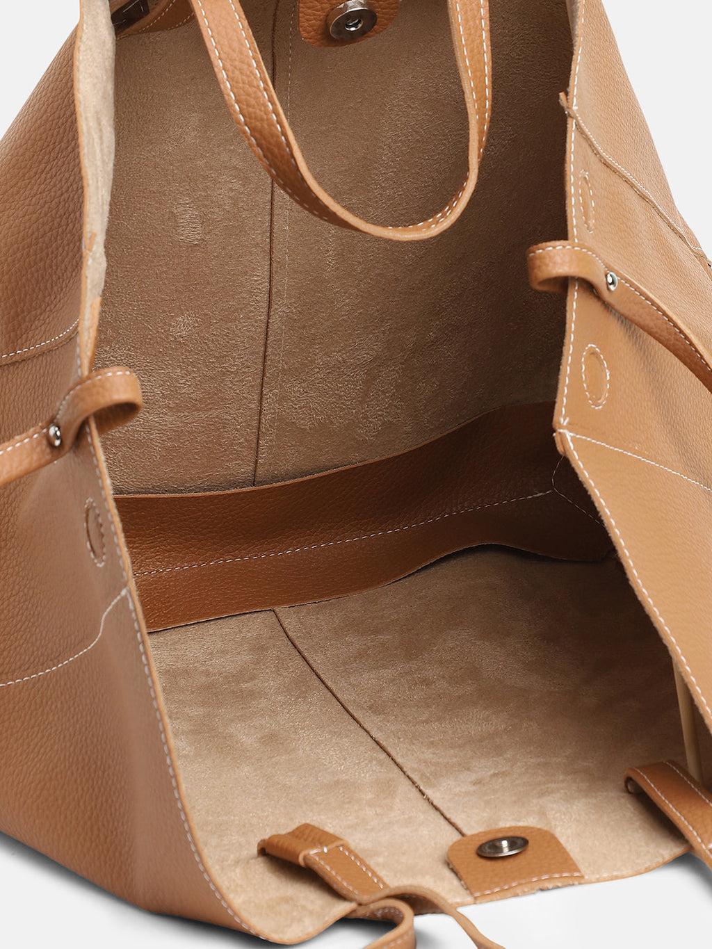 The Large Illumé Tote Bag With Pouch - Khaki Beige