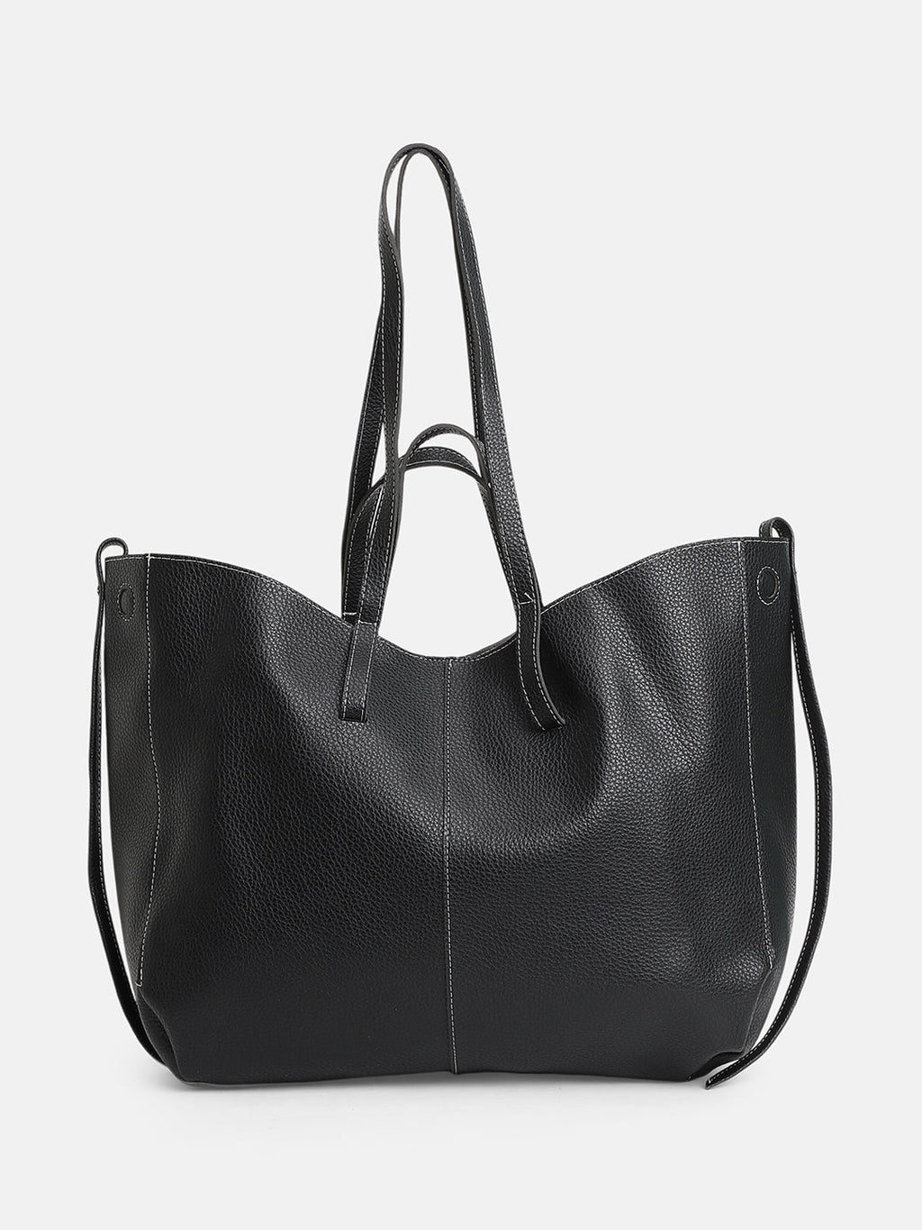 The Large Illumé Tote Bag With Pouch - Onyx Black