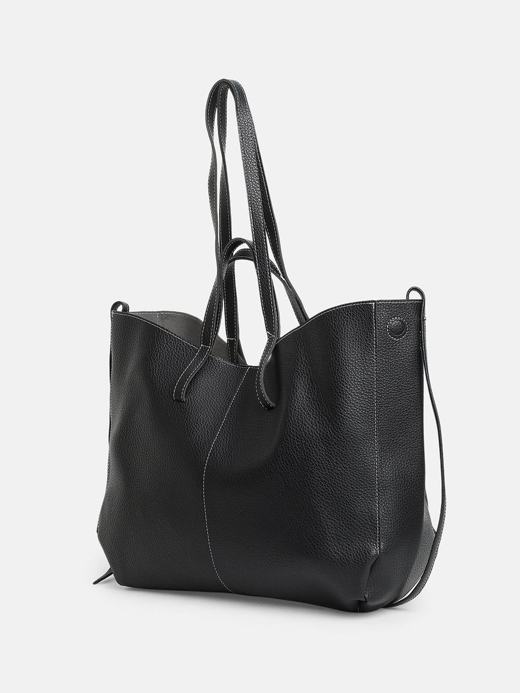 The Large Illumé Tote Bag With Pouch - Onyx Black