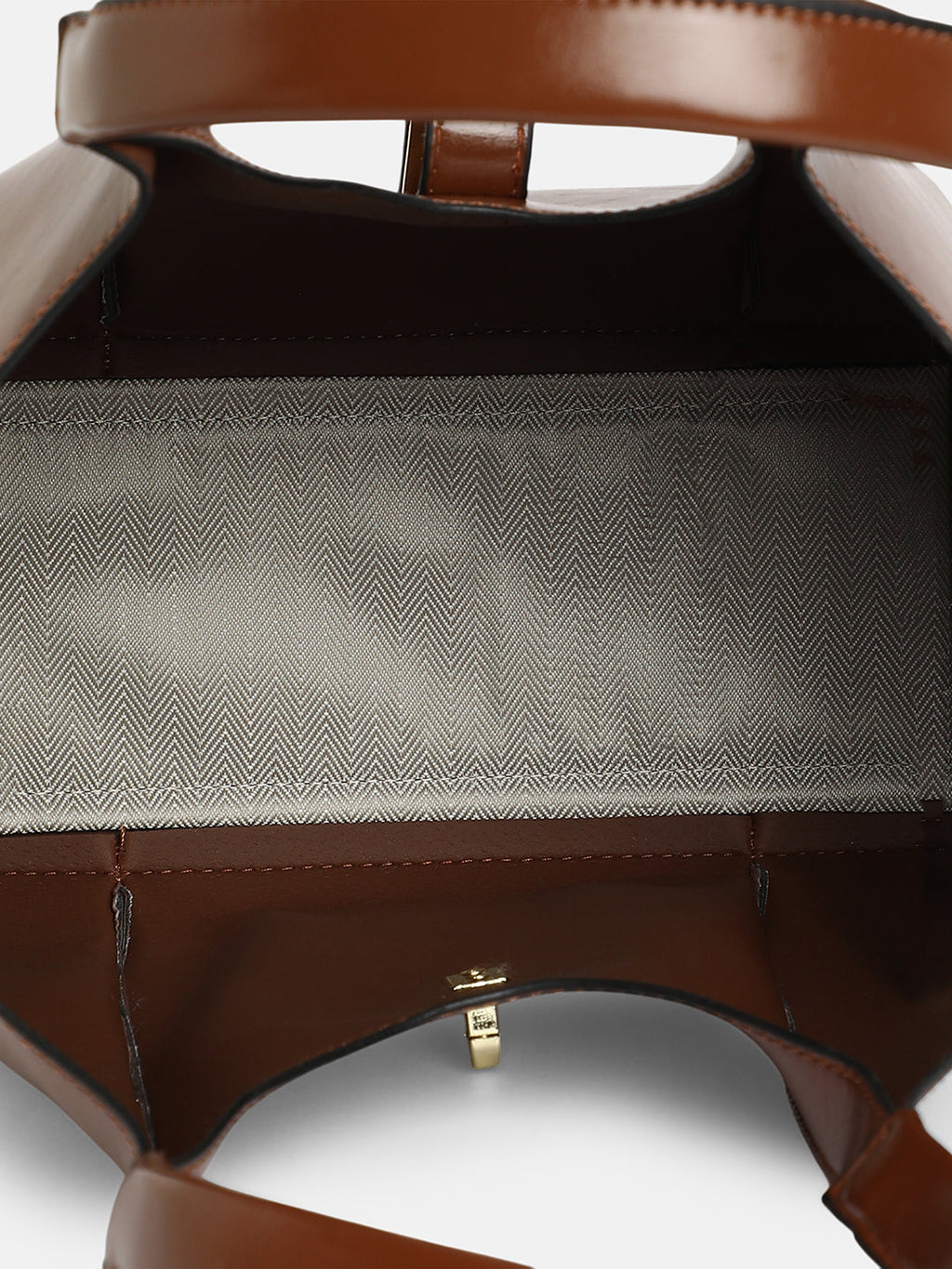 The Foldara Hand Bag With Pouch - Chocolate Brown