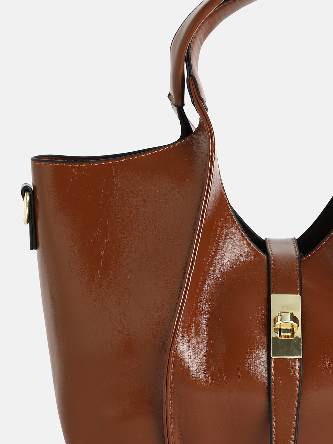 The Foldara Hand Bag With Pouch - Chocolate Brown