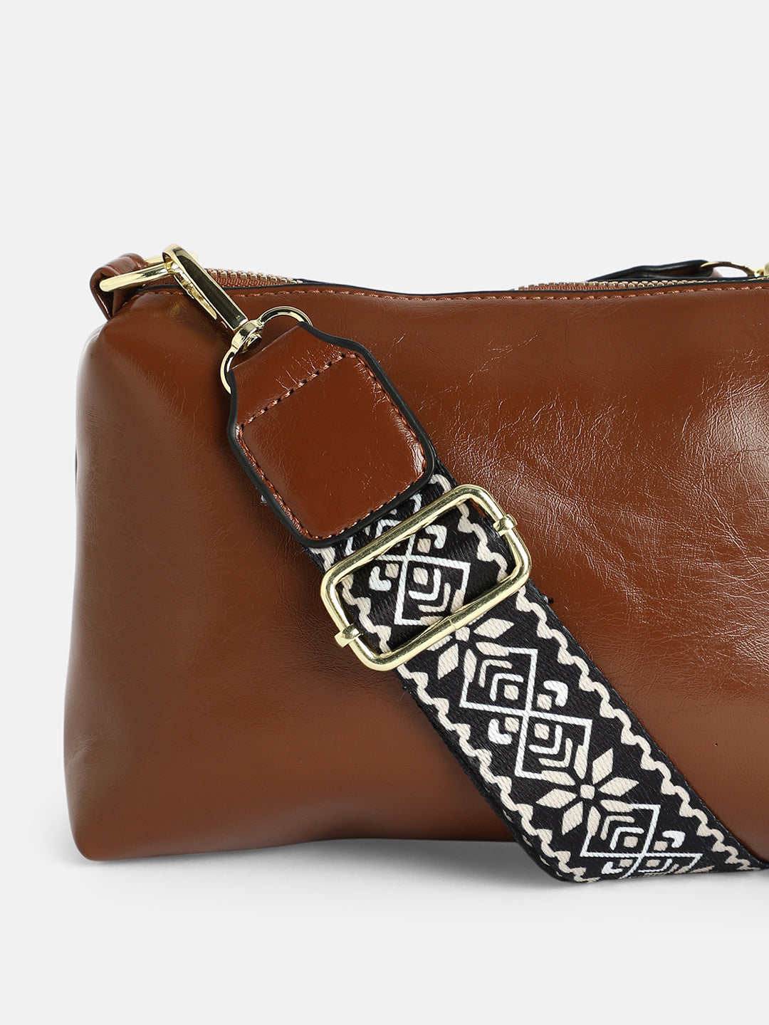 The Foldara Hand Bag With Pouch - Chocolate Brown