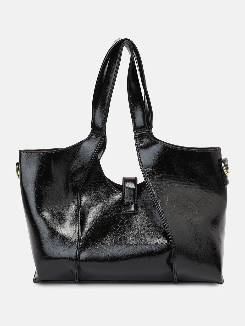 The Foldara Hand Bag With Pouch - Onyx Black