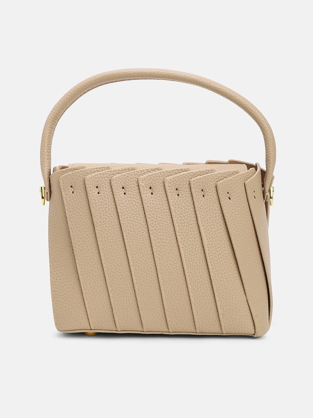 The Pleated Hand Bag - Sand Beige