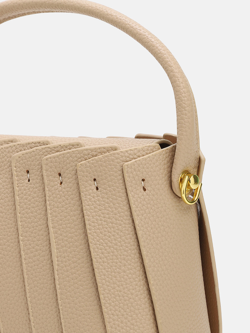 The Pleated Hand Bag - Sand Beige