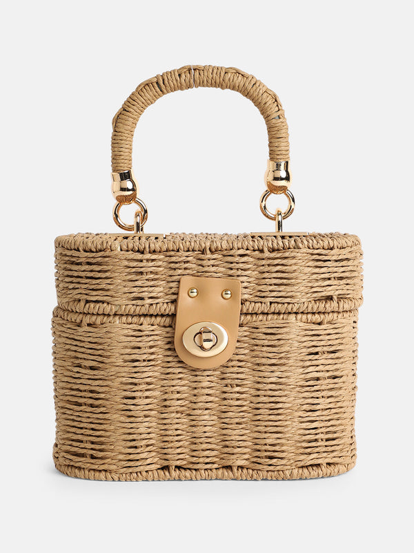 The Straw-Lunéa Hand Bag - Khaki Brown