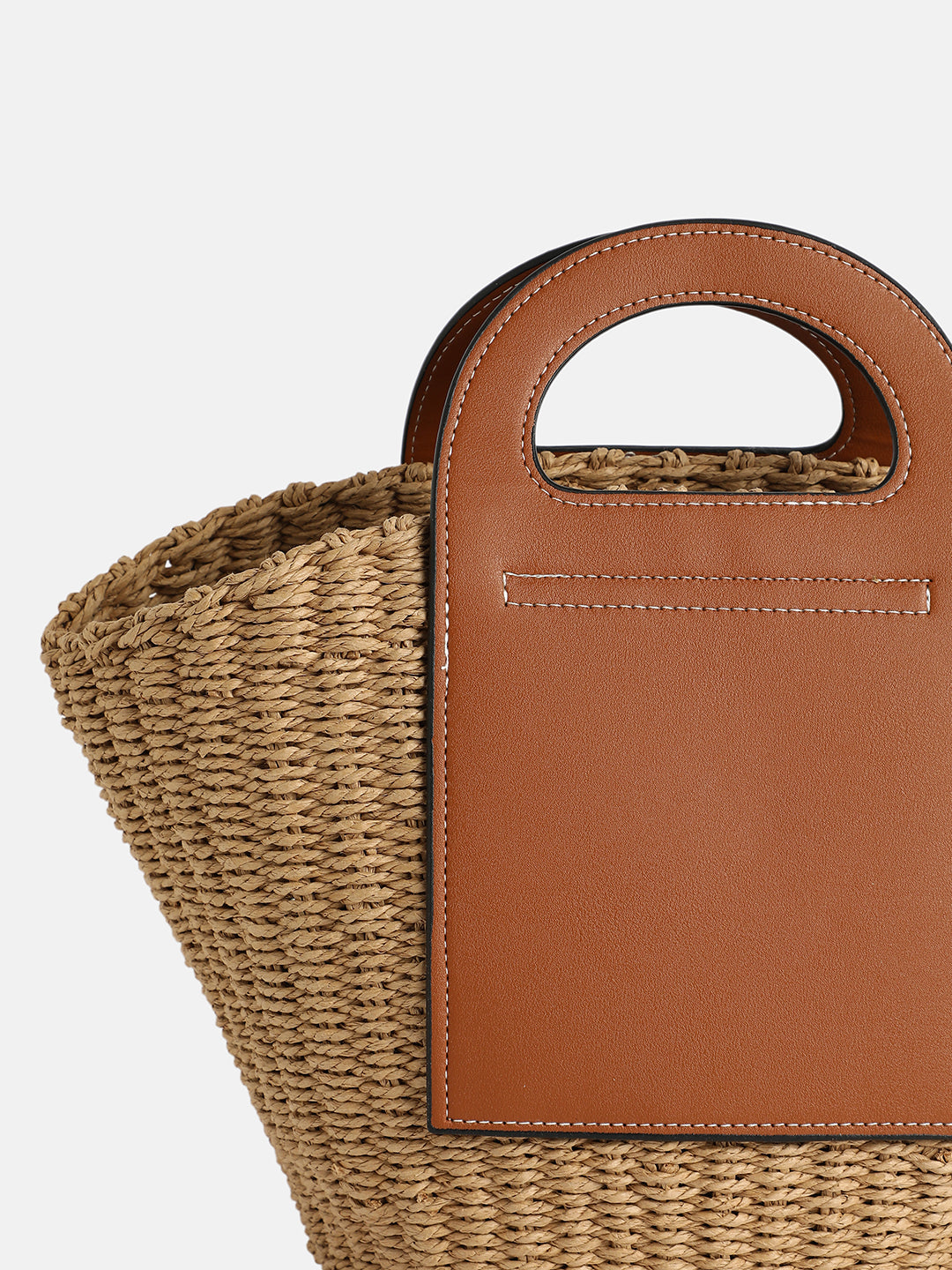 The Basket Bucket Bag - Khaki Brown