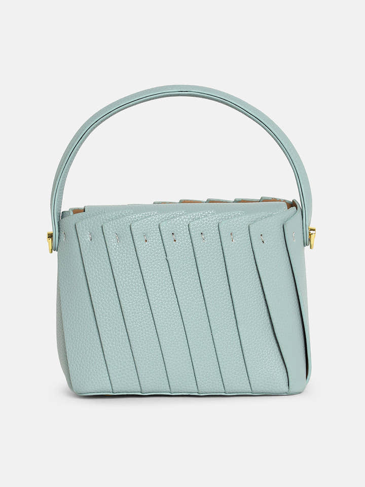 The Pleated Hand Bag - Powder Blue