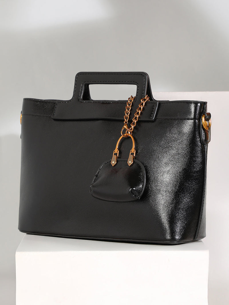 The Madame Hand Bag With Pouch - Onyx Black