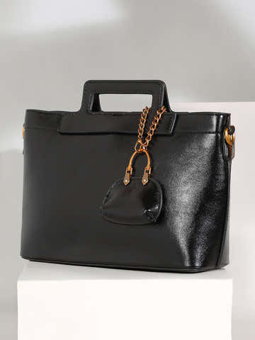 The Madame Hand Bag With Pouch - Onyx Black