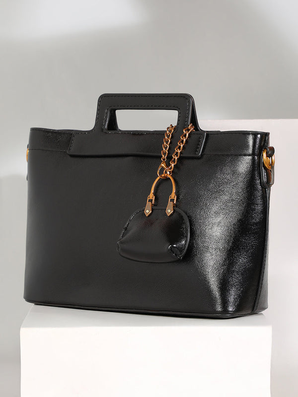 The Madame Hand Bag With Pouch - Onyx Black