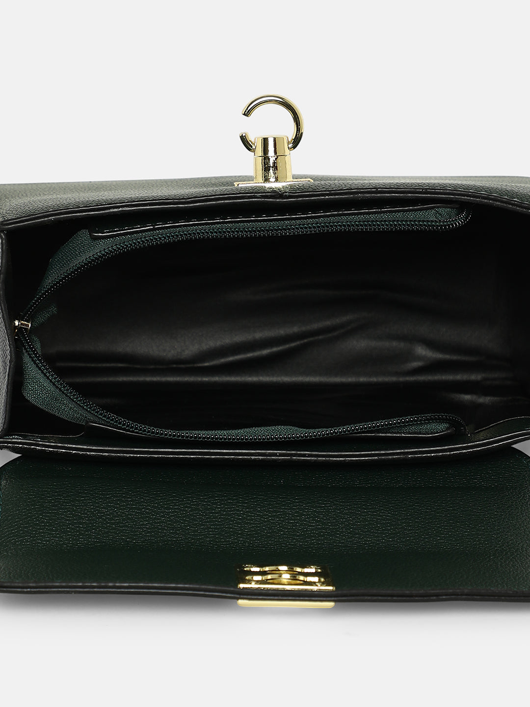 The Curatus Satchel Bag With Pouch - Navy Blue & Emerald Green