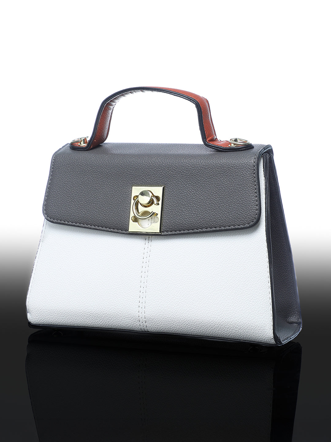 The Curatus Satchel Bag With Pouch - Moon Grey & Chalk White